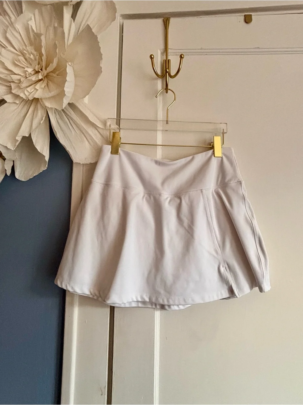 Women's White Active Skort with Built-In Shorts
